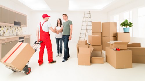 Secure storage unit interior with boxes